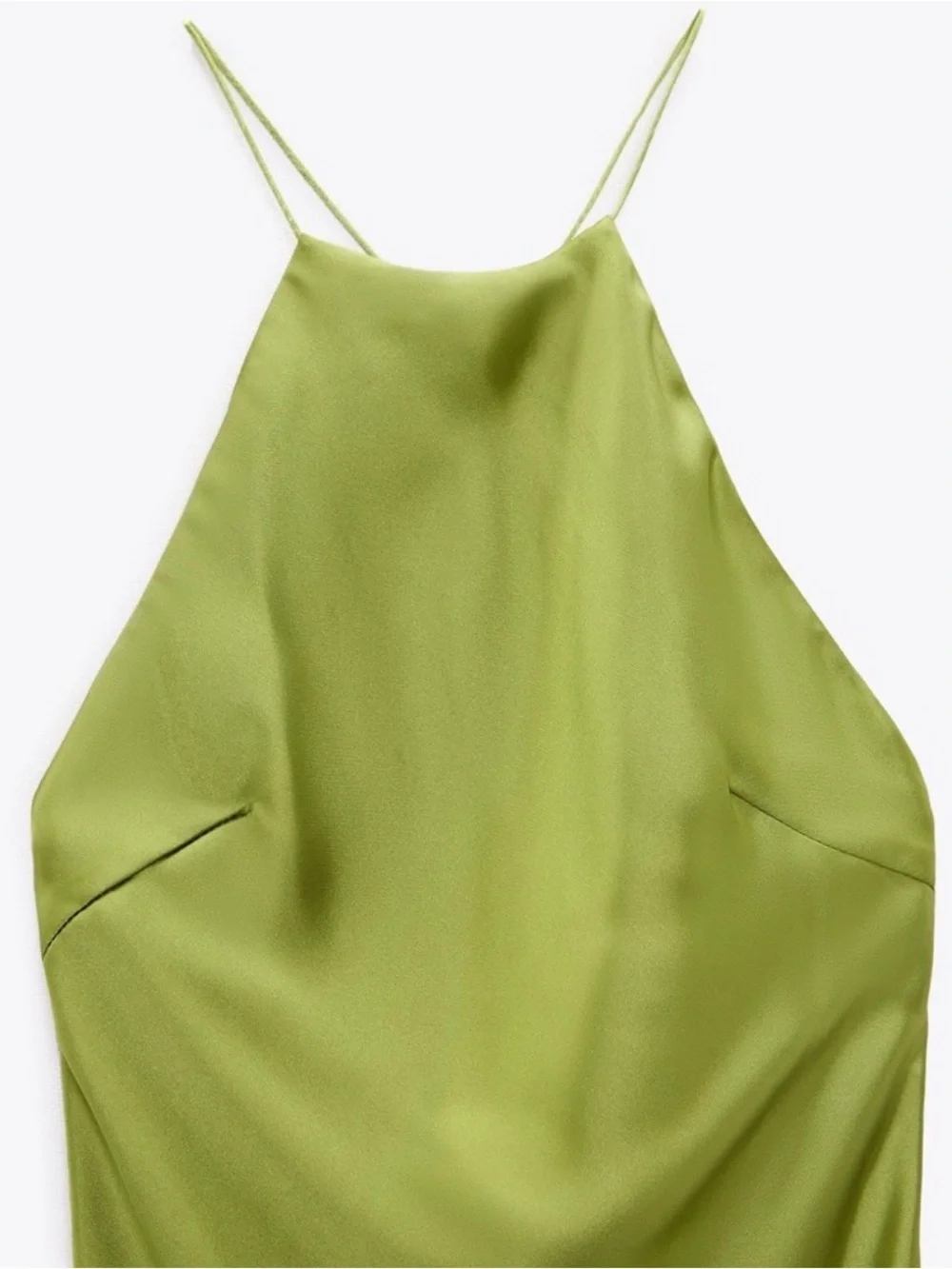 ZARA Satin Slip Dress with Spaghetti Straps NWT M - Picture 12 of 16